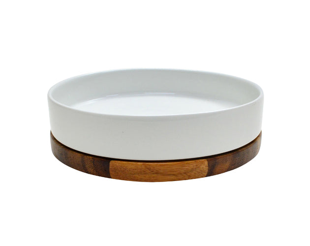 Plate Tall Stackable with Wooden Lid
