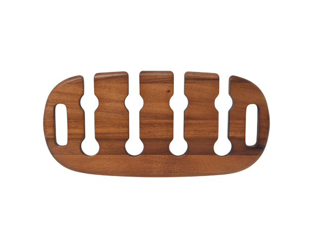 Wooden Stemmed Glass Carrier