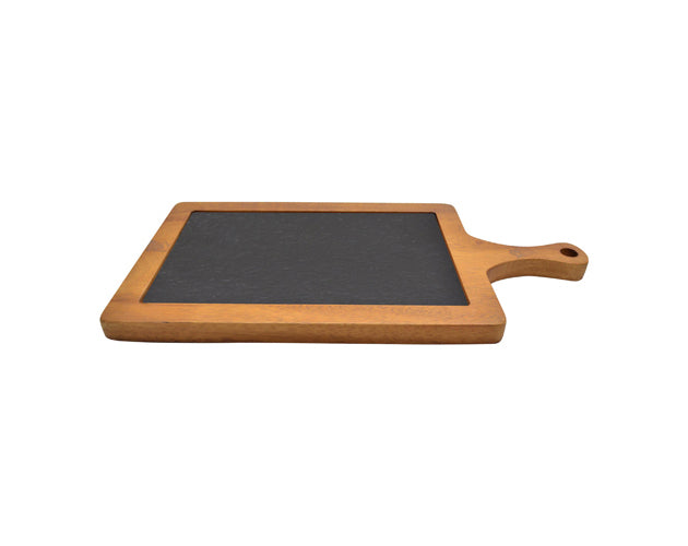 Acacia Handled Board With Ceramic Slate Top